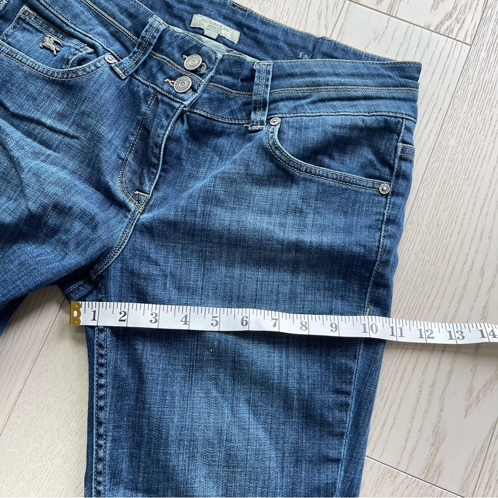 Burberry London Islington Boot Leg Blue Denim Bootcut Jeans W31 Distressed - Picture 11 of 16
